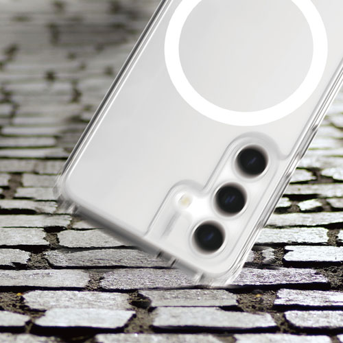 TUFF8 QI2 Rugged Case with MagSafe for Galaxy S25 - Clear