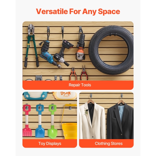 VEVOR 4 x 4ft MDF Garage Slatwall with Modular Design, Natural Slat Wall Easy-to-Install Adjustable Slatwall Panel with Coupling Structure & DIY