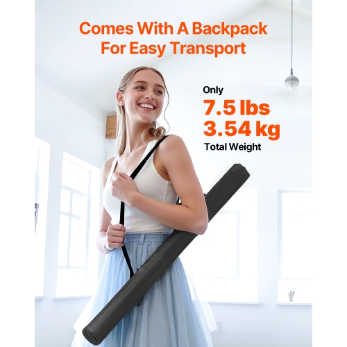 Plancher de danse de 6,6 x 3 pi VEVOR, tapis de yoga portatif avec sac de rangement, tapis d'entraînement épais 1,5&nbsp;mm, tapis antidérapants pour