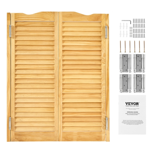 VEVOR  36"w X 42" H Double Saloon Doors, Arched Top Interior Swinging Cafe Doors, Premium Pine Wood, w Hinges & Hardware Kit, for Hallway Kitchen