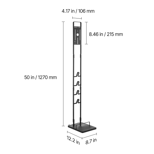 Support d'aspirateur stable VEVOR Compatible avec le V6 V7 V8 V10 V11 V15 de Dyson, avec roues pour aspirateur vertical sans fil DC30 DC31 DC35 DC58