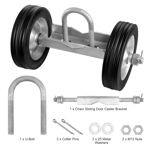 VEVOR 6” Rolling Gate Hardware Kit, Universal Sliding Gate Rollers Track Wheels, Heavy Duty Sliding Gate Guide Roller for Sliding Gates and Rolling