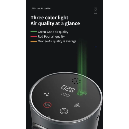 UVC Air Purifier Negative ions Ozonizer Portable Air Disinfectant Car Interior Cleaner Deodorant for Cars Vehicle Sterilizer