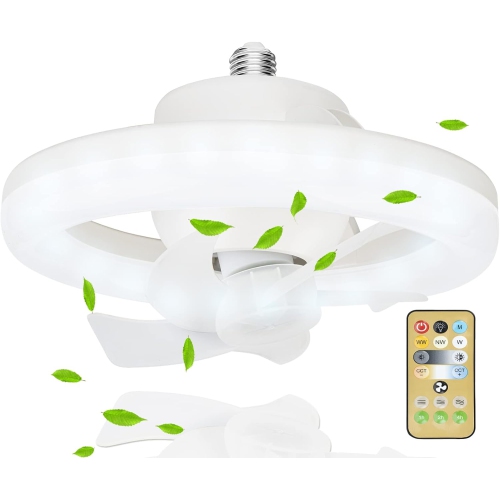 Ventilateur de plafond de 10&nbsp;po avec lumières et télécommande, ventilateurs de plafond avec éclairage et télécommande, ventilateur Plafond avec
