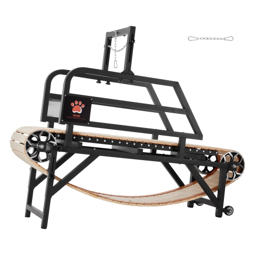 VEVOR 330lbs Capacity Dog Treadmill for Medium Dogs, Dog Running Machine with Adjustable Ramps, 15.5" Runway Dog Pacer Slatmill, Pet Treadmill