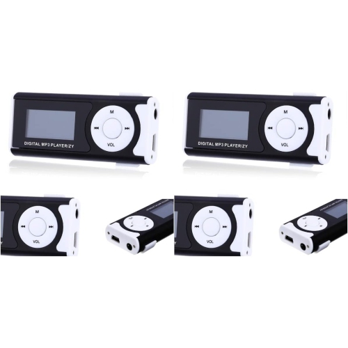 Sports Walkman with Flashlight, Clip-on MP3 Music Player with Screen Light - 16GB, Clip-on, Supports TF Card