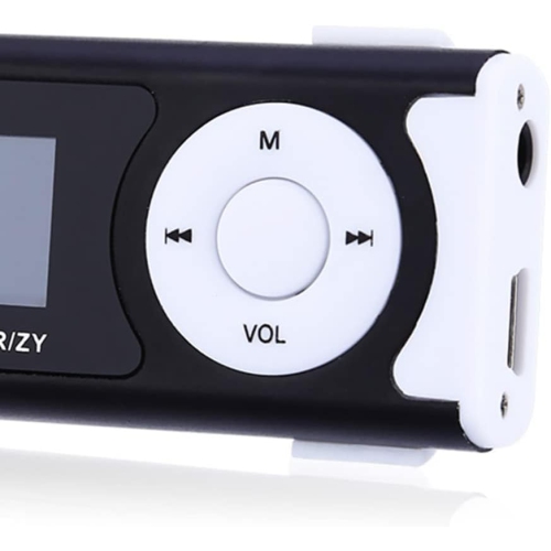 Sports Walkman with Flashlight, Clip-on MP3 Music Player with Screen Light - 16GB, Clip-on, Supports TF Card