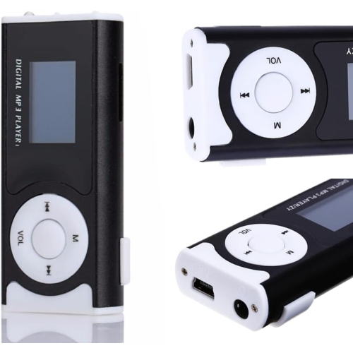 Sports Walkman with Flashlight, Clip-on MP3 Music Player with Screen Light - 16GB, Clip-on, Supports TF Card