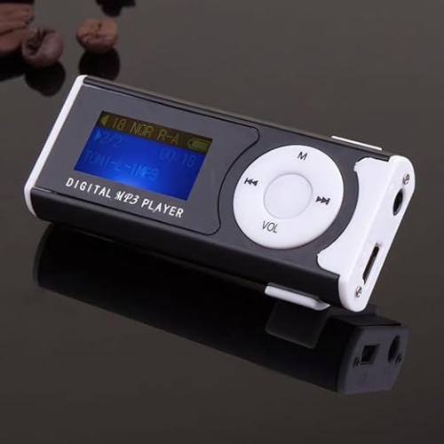Sports Walkman with Flashlight, Clip-on MP3 Music Player with Screen Light - 16GB, Clip-on, Supports TF Card