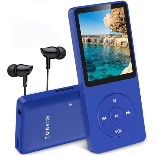 Portable Bluetooth 5.0 MP3 Walkman Player | 1.8-inch Screen | 6 Hours Playback | Supports FLAC/APE and Other Formats | FM Radio and Recording