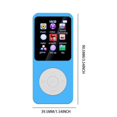 Portable Bluetooth 5.0 MP3 Walkman Player | 1.8-inch screen | 6 hours of playback | FLAC/APE and other formats supported | FM radio and recording
