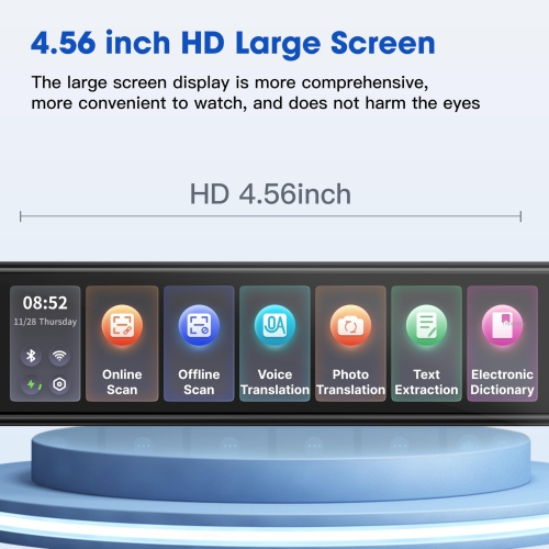 Translator Pen,4.25 Inch Scanner Reader Pen,Instant Offline Voice & Photo Translation Support 134 Languages Online Translation,OCR Scanning Device