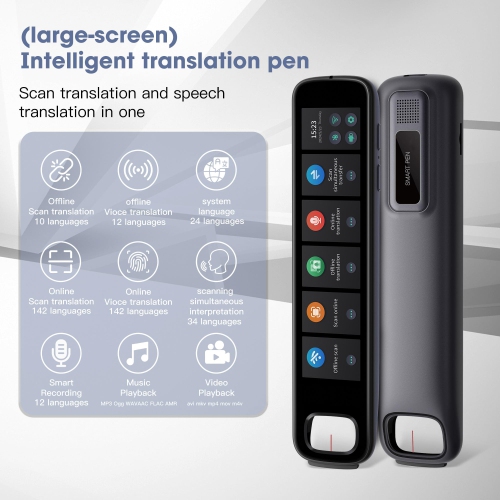 Translation Scanning Pen, 142 Language Translator Pen with 3.71 Inch Touch Screen, Portable Voice Translator Device for Travel Learning