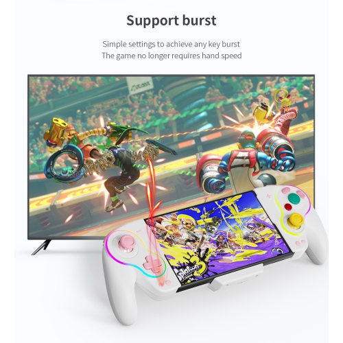 Lianyou switch, plug and play, retro nostalgic game controller, programming with somatosensory OLED handle, wireless switch controller - purple