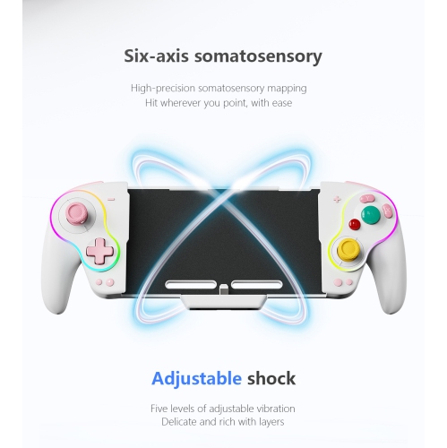 Lianyou switch, plug and play, retro nostalgic game controller, programming with somatosensory OLED handle, wireless switch controller - purple