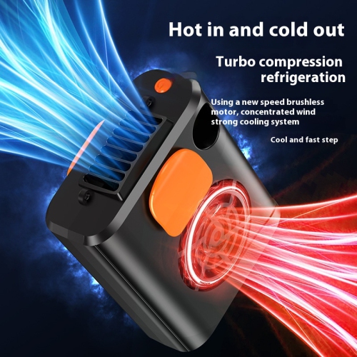 Waist-hanging fan, portable waist-clip USB charging portable outdoor leafless neck-hanging fan, desktop handheld small fan - blue