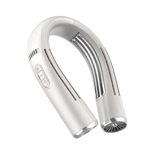 Small appliance lazy neck fan, cooling usb charging outdoor camping portable neck air conditioner, neck air conditioner, 6000mAh battery - apricot