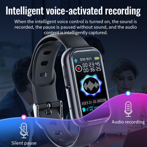 S16 Recording Bracelet HD Noise Reduction Control Recording Class Meeting Bracelet Recorder Full Touch Screen MP3 MP4 Player HD Noise Reduction
