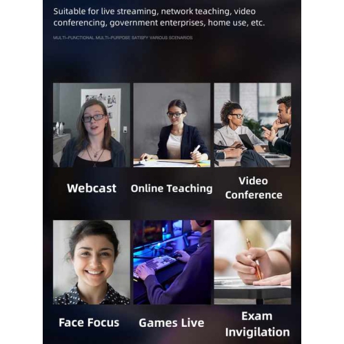 Computer camera HD computer live conference camera Webcam with fill light Webcam auto focus Webcam built-in microphoneQ18D model HD 4K