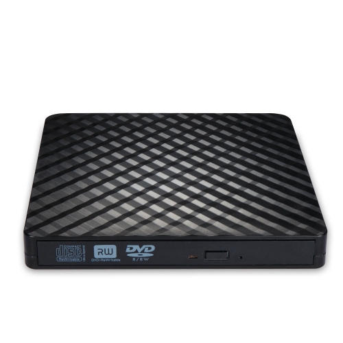 Lecteur optique externe USB Ordinateur de bureau Graveur DVD externe pour ordinateur portatif, noir