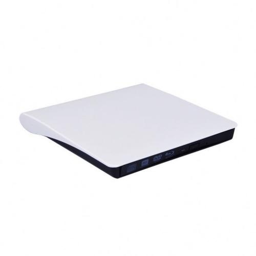 Lecteur optique externe USB 3,0, graveur d'ordinateur portatif externe, graveur DVD, lecteur externe de type C, lecteur optique portatif - blanc