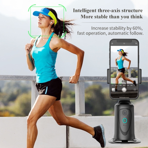 Smart face recognition mobile phone gimbal stabilizer, 360-degree rotating vlog anti-shake photography stand artifact, desktop mobile phone stand-Q1
