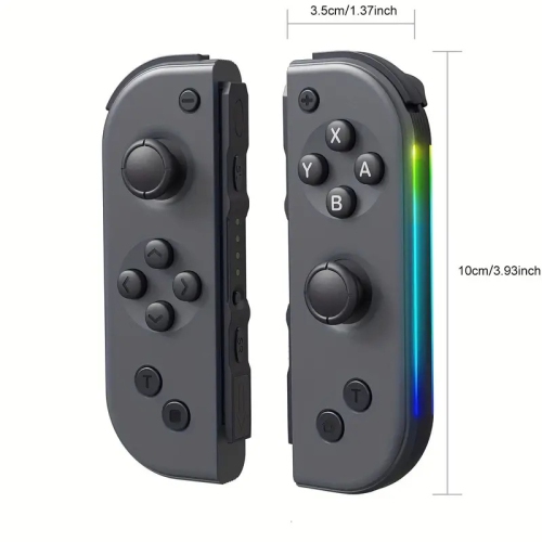 Nintendo switch, JOYCON handle supports one-button wake-up, Bluetooth handle NS somatosensory vibration ROG lighting, with RGB LED-black