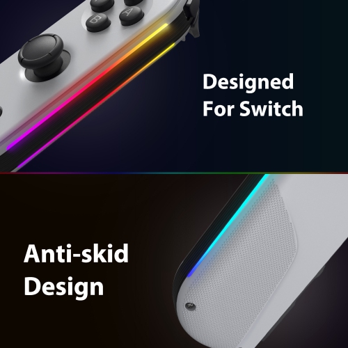Nintendo switch, JOYCON handle supports one-button wake-up, Bluetooth handle NS somatosensory vibration ROG lighting, with RGB LED-black