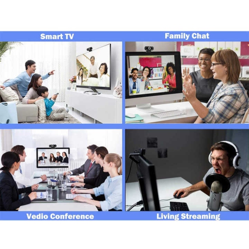 Webcam, network camera USB computer 1080P home face recognition online class live camera, automatic tracking camera chat