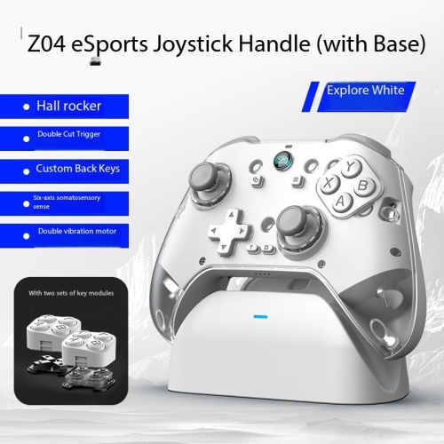 Z04 Wireless Bluetooth Game Controller, Charging Base, Magnetic Surface Game Controller, Equipped with Hall Trigger, Suitable for Android, iOS, TV,