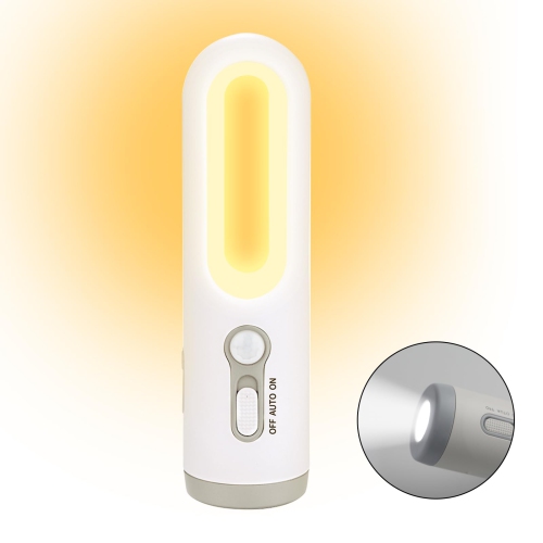 Rechargeable Motion Sensor Night Light, 2-in-1 LED Portable LED Night Light Flashlight , for Bedroom, Hallway