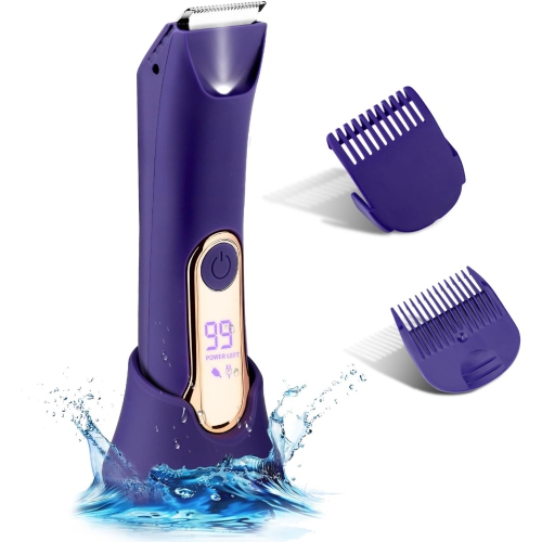 Bikini Trimmer for Women,Wet & Dry Use Personal Pubic Hair Trimmer,Women Shaver for Underarm Leg Arm Body Hair Private Area,Waterproof Rechargeable