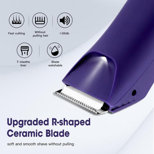 Bikini Trimmer for Women,Wet & Dry Use Personal Pubic Hair Trimmer,Women Shaver for Underarm Leg Arm Body Hair Private Area,Waterproof Rechargeable