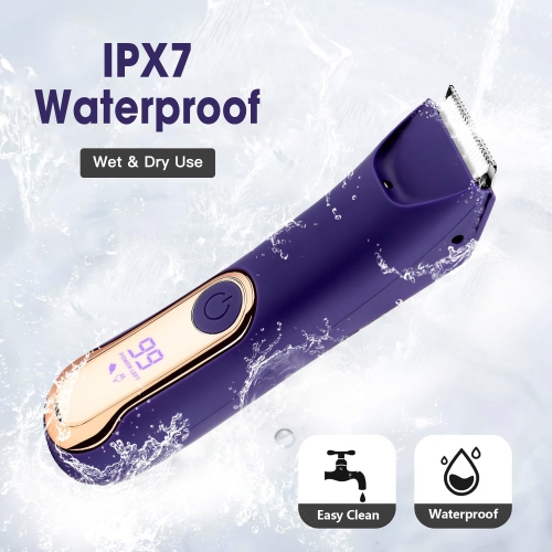 Bikini Trimmer for Women,Wet & Dry Use Personal Pubic Hair Trimmer,Women Shaver for Underarm Leg Arm Body Hair Private Area,Waterproof Rechargeable