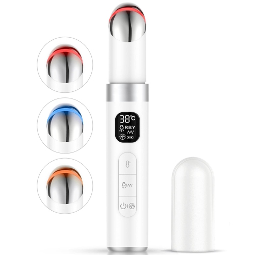 Lance à paupières, masseur à lumière rouge pour sacs pour les yeux, cercles foncés, stylo de sculpture électrique pour le cou pour les lignes fines