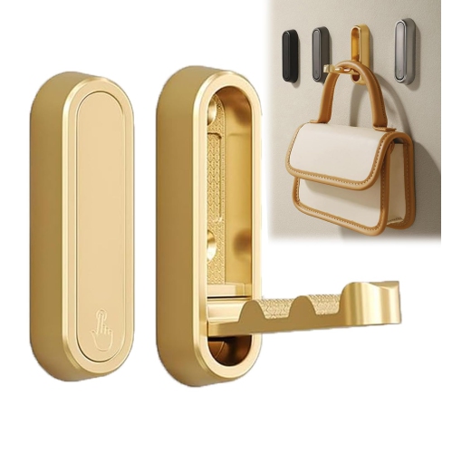 4 Pieces Folding Coat Hooks, Heavy Duty Foldable Wall Hooks for Bathroom, Bedroom, Wardrobe