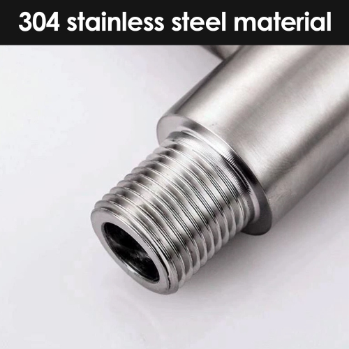 Wall-Mounted Kitchen Faucet, 360-Degree Swivel Single Cold Water Faucet