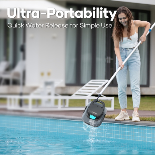 Aspirateur robot pour piscine Aiper Scuba SE, autonomie de 90 minutes, nettoyage automatique avec capacité de stationnement automatique, idéal pour