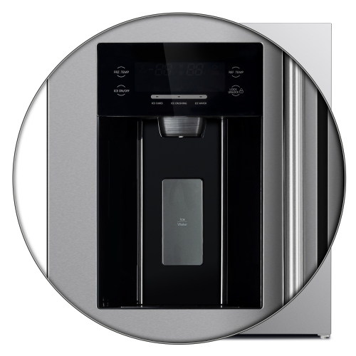 Forno Salerno – Réfrigérateur encastrable de 40 po en acier inoxydable, 20 pi³, gril décoratif, certifié ENERGY STAR