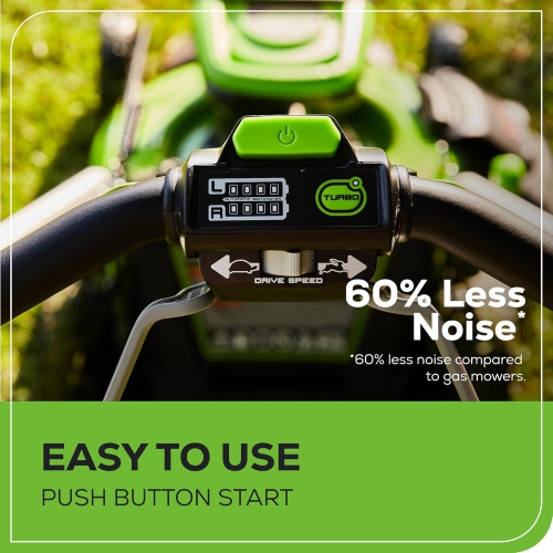 Greenworks 60V 21” Cordless Self-Propelled Lawn Mower, 2 x 4.0Ah Batteries and Dual Port Rapid Charger Included