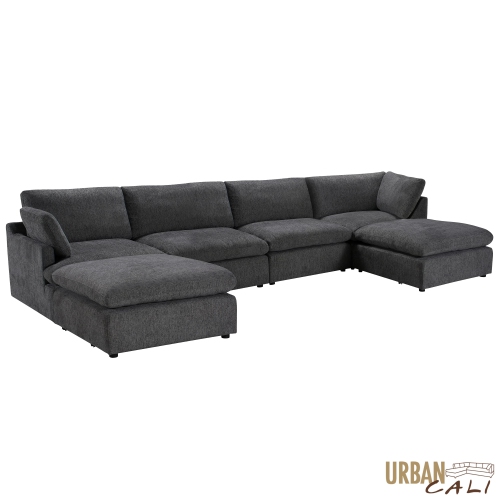 Urban Cali Long Beach Modular U-Shaped Sectional Sofa