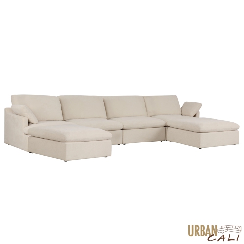 Urban Cali Long Beach Modular U-Shaped Sectional Sofa