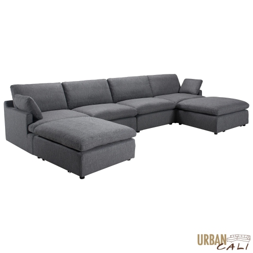 Urban Cali Long Beach Modular U-Shaped Sectional Sofa