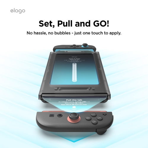 elago Tempered Glass Screen Protector for Nintendo Switch 2, Scratch Resistant, Anti-Fingerprint, Shatterproof Film, Easy Installation