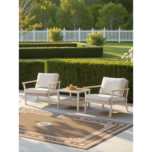 SONGMICS HOME Sencillo Collection - Lounge Chair with Faux Wood Armrests