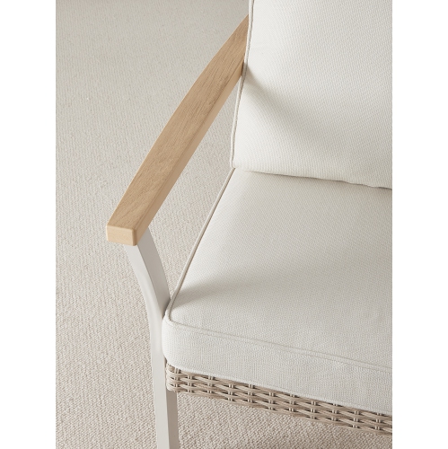 SONGMICS HOME Sencillo Collection - Lounge Chair with Faux Wood Armrests