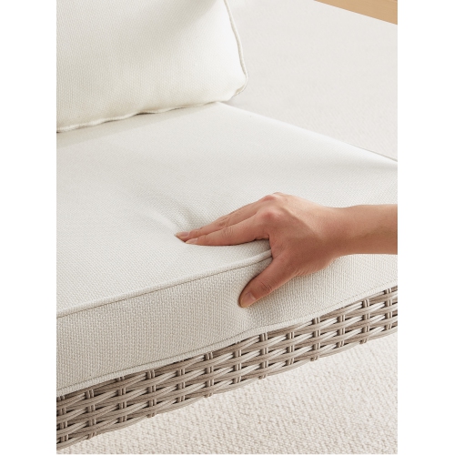 SONGMICS HOME Sencillo Collection - Lounge Chair with Faux Wood Armrests