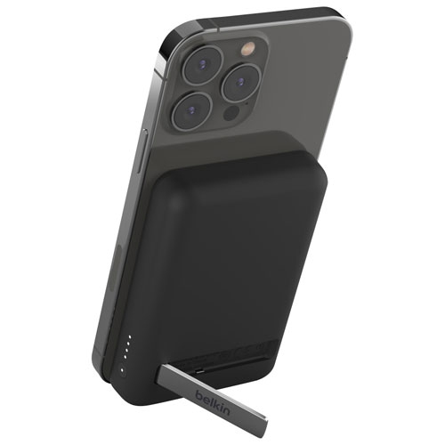 Refurbished Belkin 5000 mAh USB-C Magnetic Wireless Power Bank with MagSafe - Black