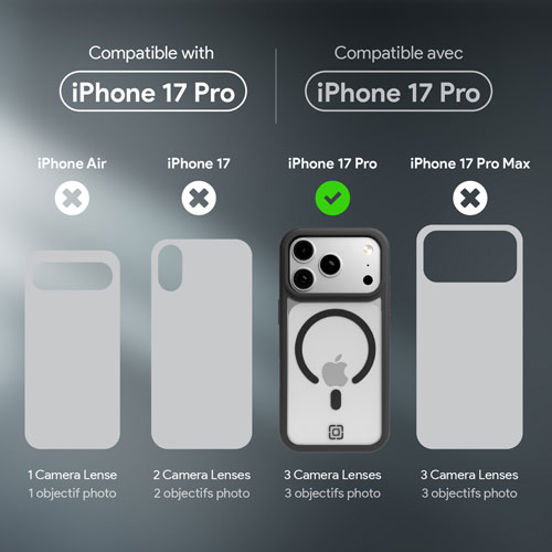 Incipio Velocity Fitted Hard Shell Case with MagSafe for iPhone 17 Pro - Black / Clear