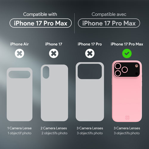 Étui rigide ajusté Sensor d'Incipio avec MagSafe pour iPhone 17 Pro Max - Rose fard